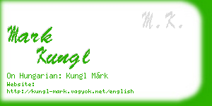 mark kungl business card